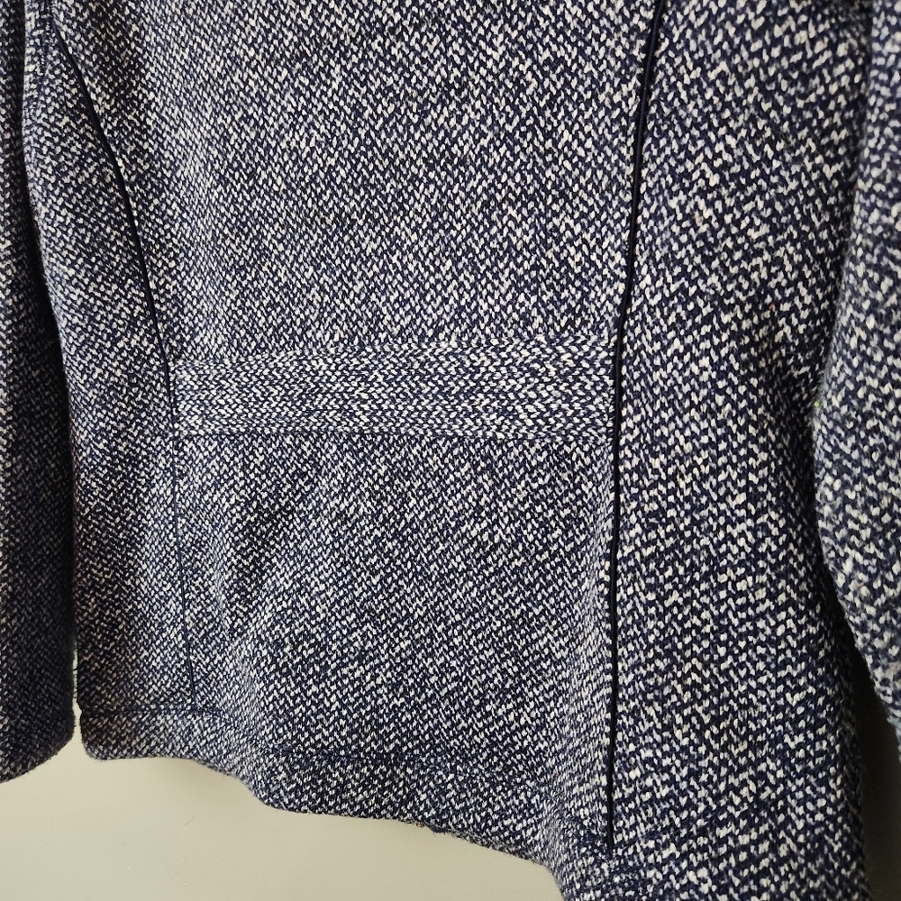 Women’s‎ Talbots Blue & White front zip athleisure jacket with pockets medium P - Picture 4 of 11